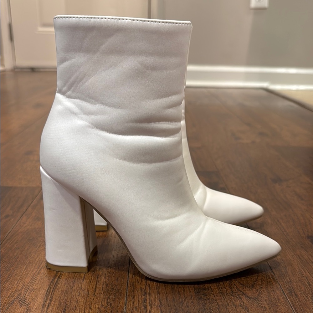 SHEIN White Ankle Boots